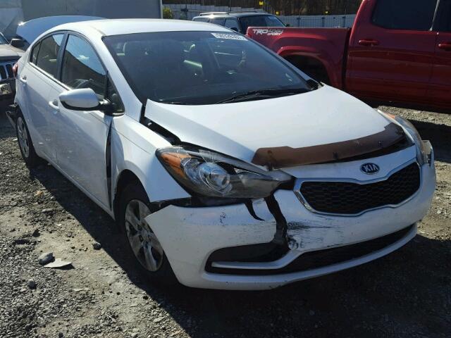 KNAFK4A63E5073756 - 2014 KIA FORTE LX WHITE photo 1