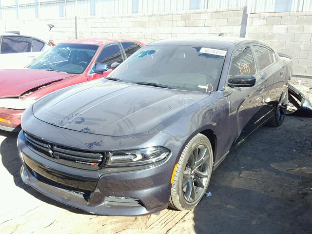 2C3CDXHG8HH537321 - 2017 DODGE CHARGER SX CHARCOAL photo 2