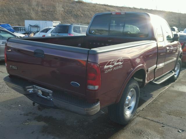 1FTRX18L2WNA16557 - 1998 FORD F150 RED photo 4