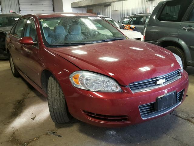 2G1WT57N591116756 - 2009 CHEVROLET IMPALA 1LT MAROON photo 1