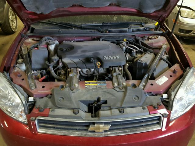 2G1WT57N591116756 - 2009 CHEVROLET IMPALA 1LT MAROON photo 7