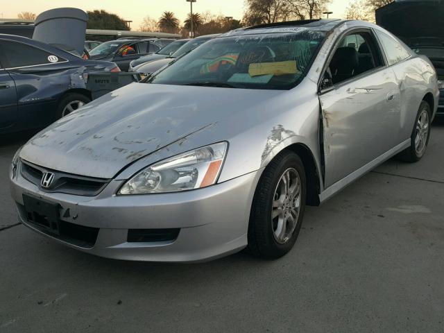 1HGCM72617A005046 - 2007 HONDA ACCORD EX SILVER photo 2