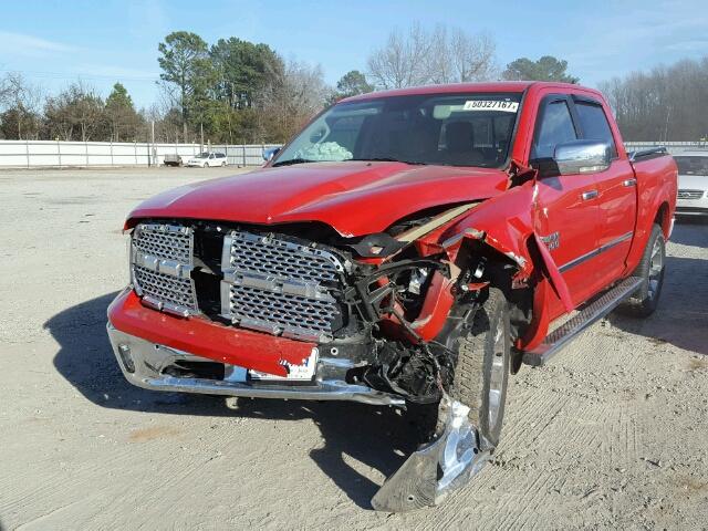 1C6RR7NT1ES371048 - 2014 RAM 1500 LARAM RED photo 2