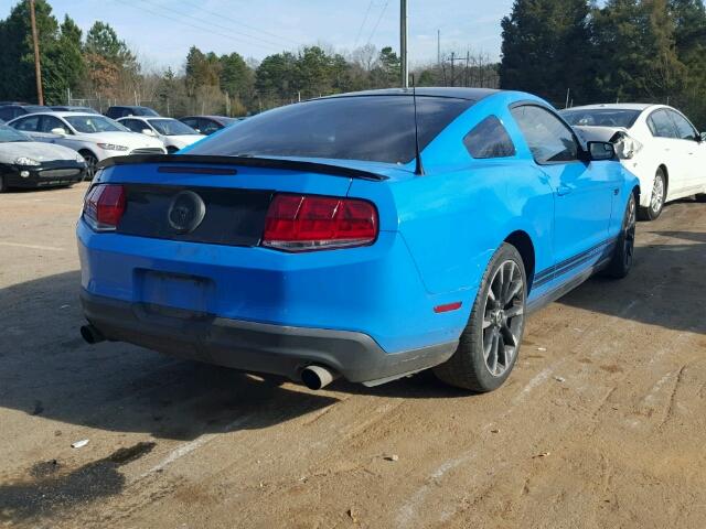 1ZVBP8AM5C5264341 - 2012 FORD MUSTANG BLUE photo 4