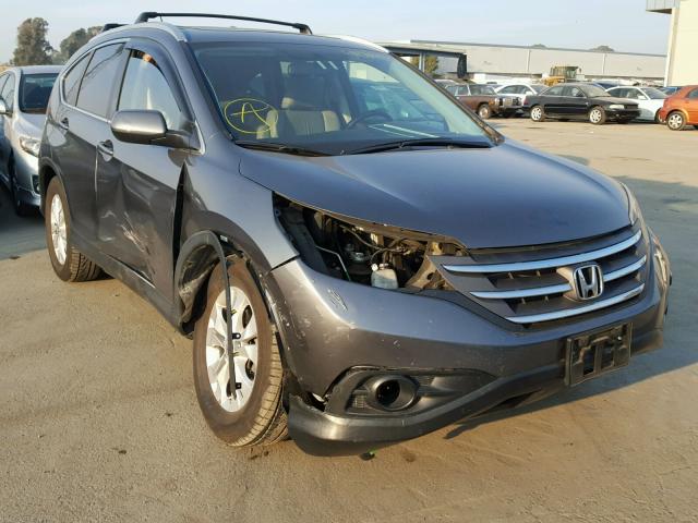 2HKRM4H79DH628555 - 2013 HONDA CR-V EXL GRAY photo 1