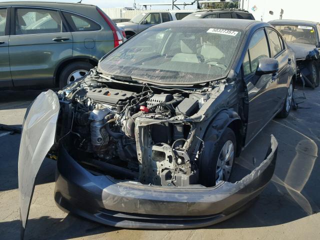 2HGFB2F5XCH311388 - 2012 HONDA CIVIC LX GRAY photo 2