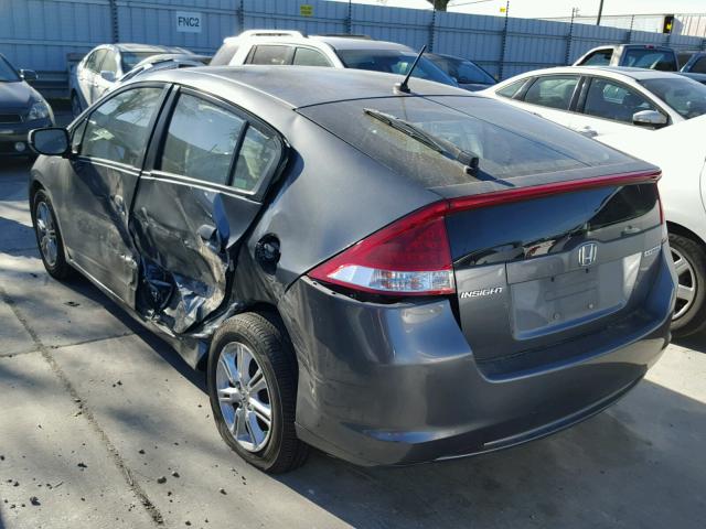 JHMZE2H72BS000917 - 2011 HONDA INSIGHT EX GRAY photo 3