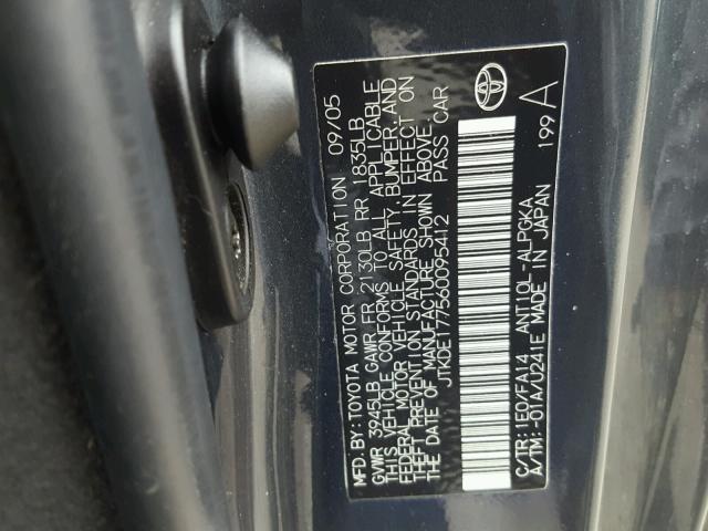 JTKDE177560095412 - 2006 TOYOTA SCION TC 绿色 照片 10