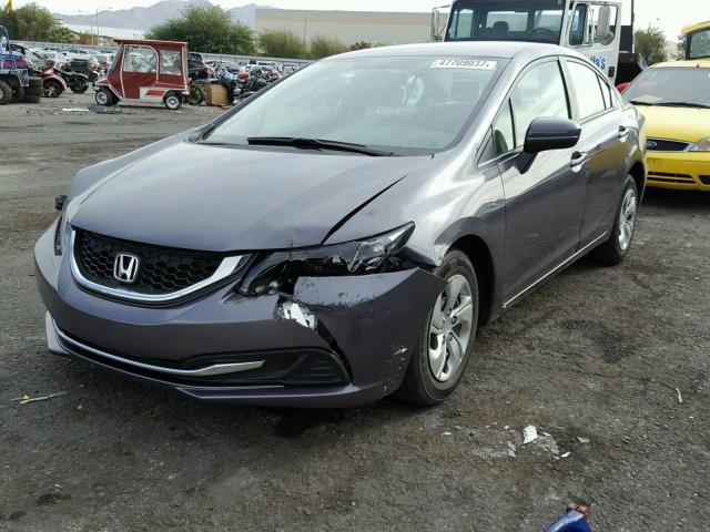 19XFB2F56EE077327 - 2014 HONDA CIVIC LX CHARCOAL photo 2