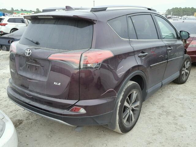 2T3WFREV2HW331753 - 2017 TOYOTA RAV4 XLE MAROON photo 4