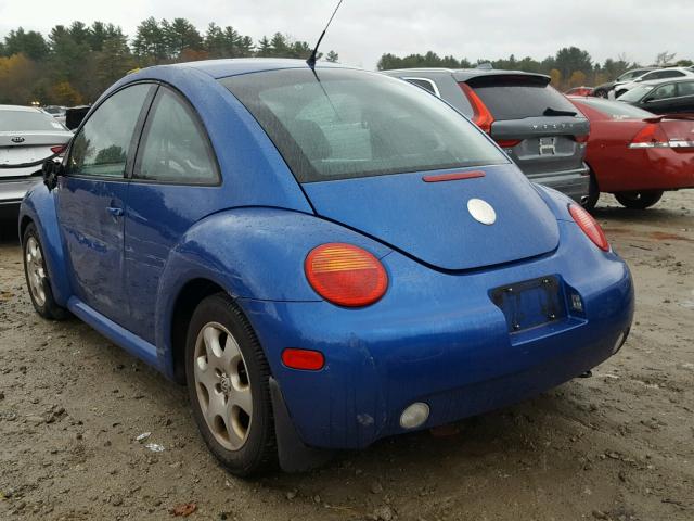 3VWCK21C33M430373 - 2003 VOLKSWAGEN NEW BEETLE BLUE photo 3