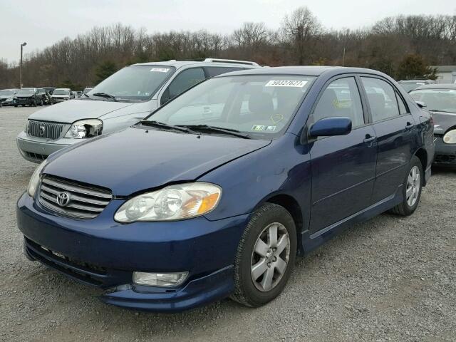 2T1BR32EX4C192659 - 2004 TOYOTA COROLLA CE BLUE photo 2