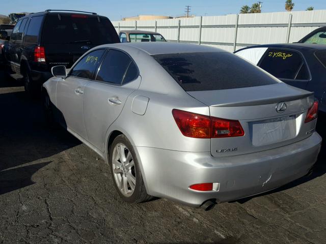 JTHBK262X62006634 - 2006 LEXUS IS 250 SILVER photo 3