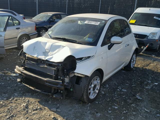 3C3CFFAR5DT513348 - 2013 FIAT 500 POP WHITE photo 2