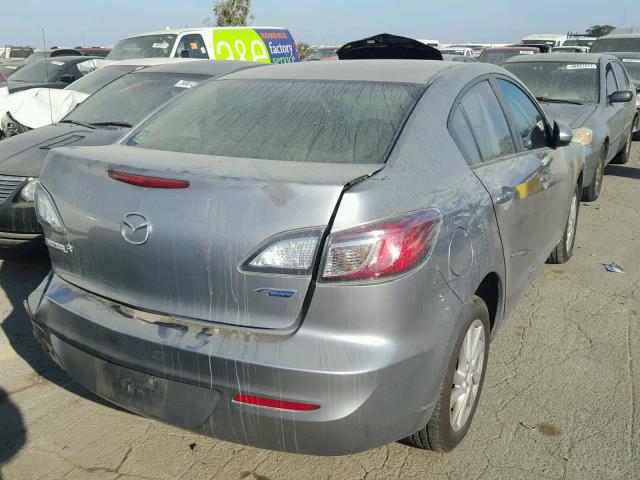 JM1BL1V85C1669335 - 2012 MAZDA 3 I GRAY photo 4