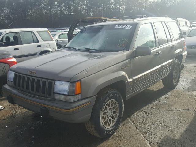 1J4GZ78S4SC543110 - 1995 JEEP GRAND CHER BROWN photo 2