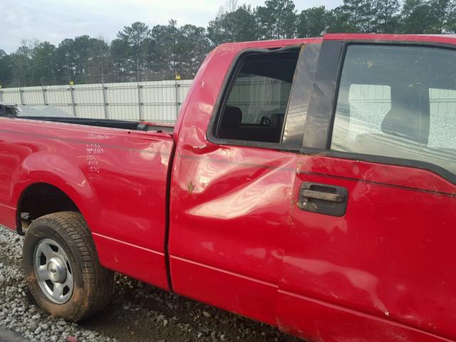 1FTPX12554NA23775 - 2004 FORD F150 RED photo 10