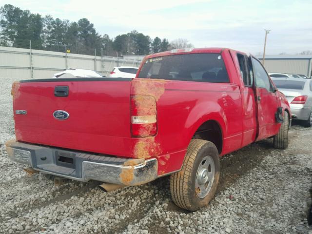 1FTPX12554NA23775 - 2004 FORD F150 RED photo 4