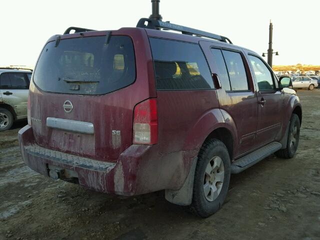 5N1AR18WX6C616011 - 2006 NISSAN PATHFINDER RED photo 4