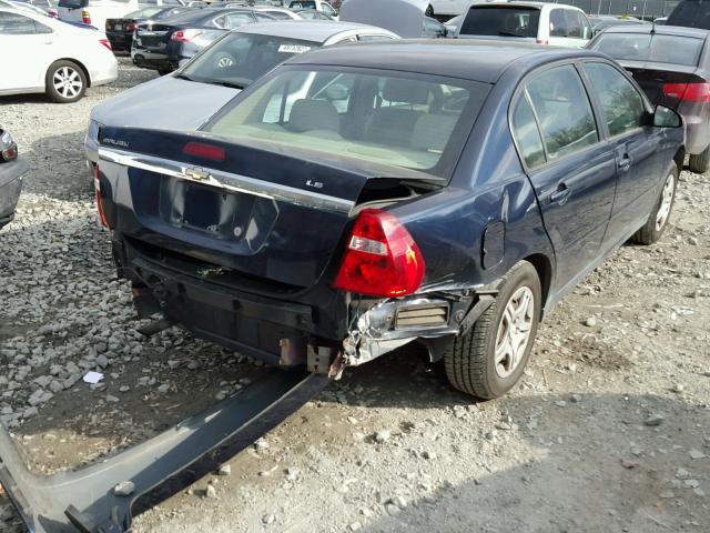 1G1ZS57F87F269940 - 2007 CHEVROLET MALIBU LS BLUE photo 4