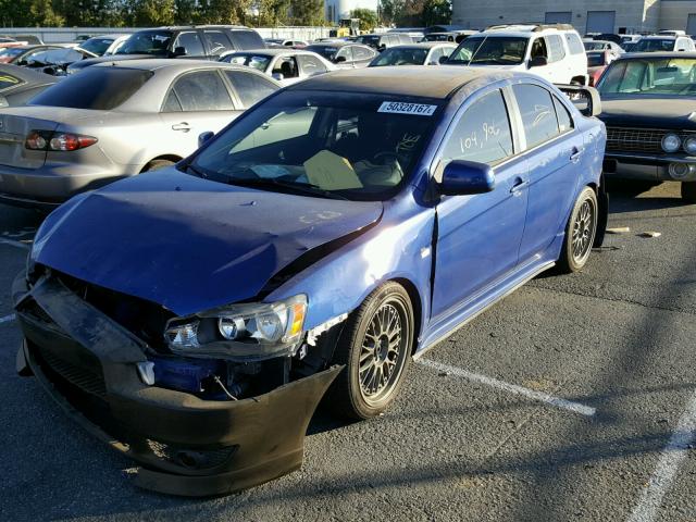 JA3AU86U28U008301 - 2008 MITSUBISHI LANCER GTS BLUE photo 2