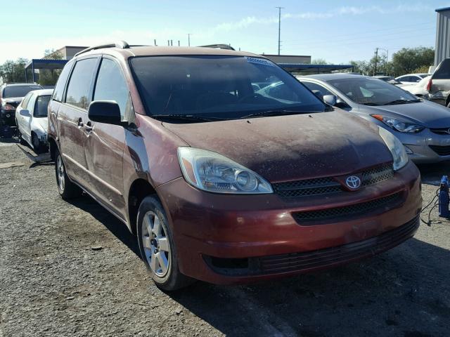 5TDZA23C75S345035 - 2005 TOYOTA SIENNA CE RED photo 1