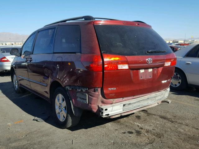 5TDZA23C75S345035 - 2005 TOYOTA SIENNA CE RED photo 3