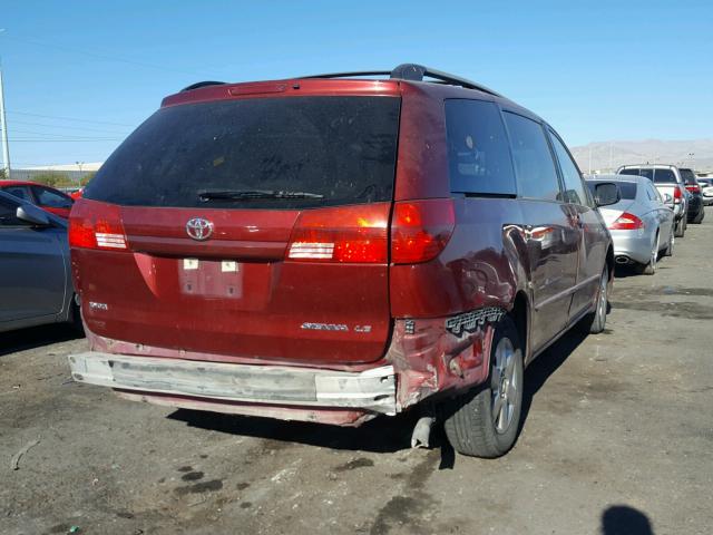 5TDZA23C75S345035 - 2005 TOYOTA SIENNA CE RED photo 4