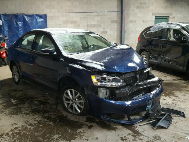 3VWDP7AJ7CM368249 - 2012 VOLKSWAGEN JETTA SE BLUE photo 1