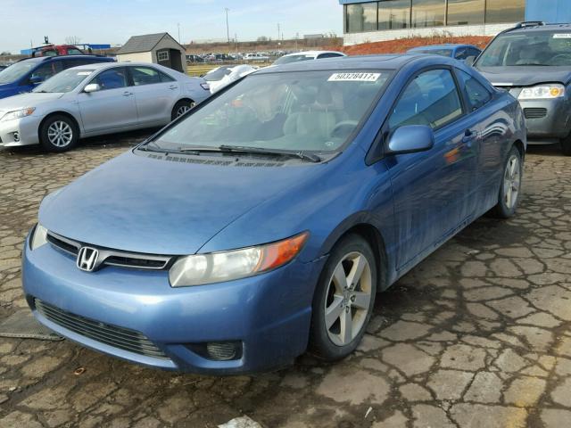 2HGFG12846H576310 - 2006 HONDA CIVIC EX BLUE photo 2