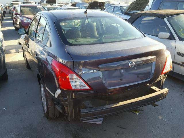 3N1CN7AP0FL849093 - 2015 NISSAN VERSA S GRAY photo 3