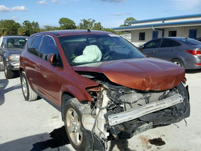 JN8AZ08T05W303197 - 2005 NISSAN MURANO SL ORANGE photo 1