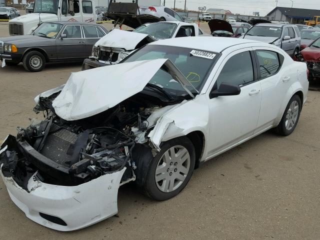 1B3BD4FB3BN548658 - 2011 DODGE AVENGER EX WHITE photo 2