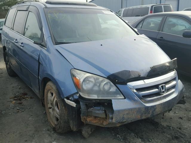 5FNRL38647B113082 - 2007 HONDA ODYSSEY EX BLUE photo 1