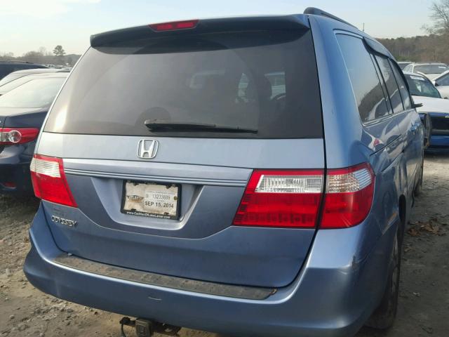 5FNRL38647B113082 - 2007 HONDA ODYSSEY EX BLUE photo 4