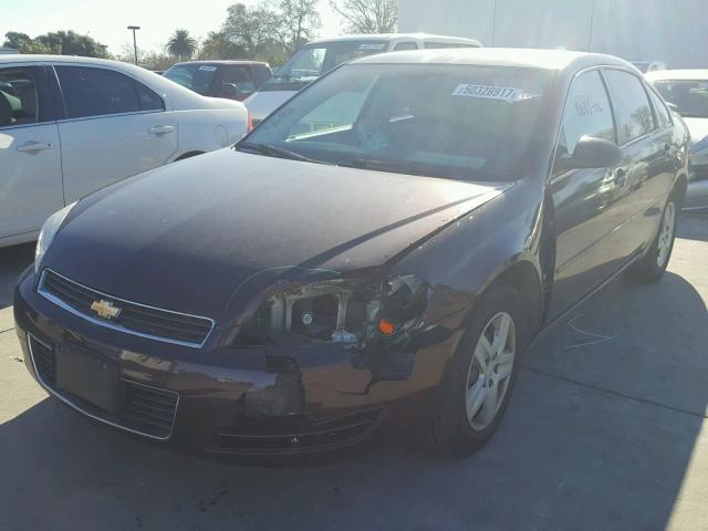 2G1WB55K369371267 - 2006 CHEVROLET IMPALA LS MAROON photo 2