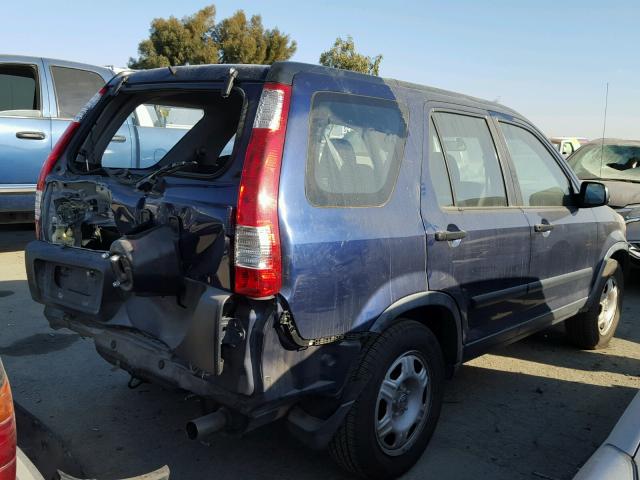 JHLRD68535C016782 - 2005 HONDA CR-V LX BLUE photo 4