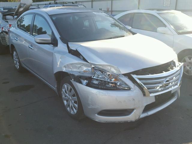 3N1AB7AP5FY250533 - 2015 NISSAN SENTRA S SILVER photo 1