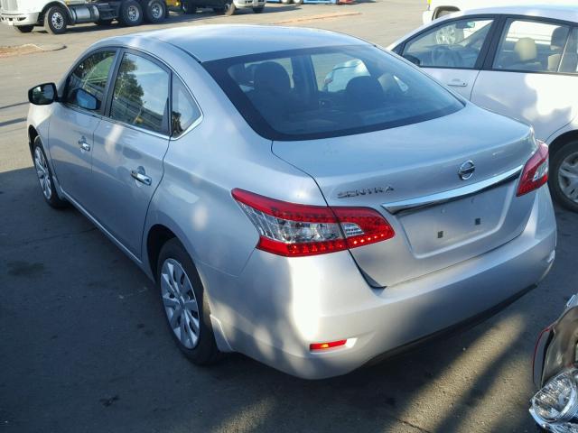 3N1AB7AP5FY250533 - 2015 NISSAN SENTRA S SILVER photo 3