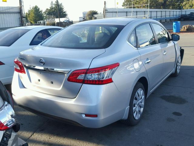 3N1AB7AP5FY250533 - 2015 NISSAN SENTRA S SILVER photo 4