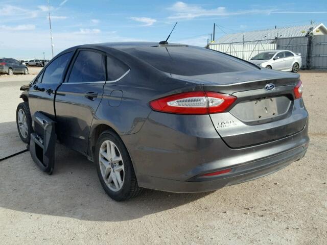 3FA6P0H78GR193165 - 2016 FORD FUSION SE GRAY photo 3