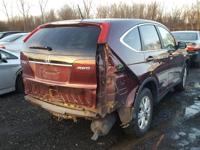 5J6RM4H51CL066976 - 2012 HONDA CR-V EX MAROON photo 4