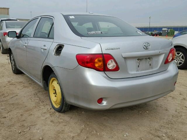 JTDBL40E89J002797 - 2009 TOYOTA COROLLA BA SILVER photo 3