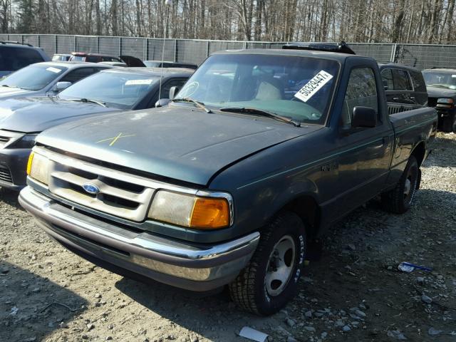 1FTCR10A7VUC22715 - 1997 FORD RANGER GREEN photo 2