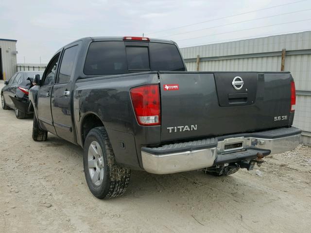 1N6AA07B54N578352 - 2004 NISSAN TITAN XE GRAY photo 3