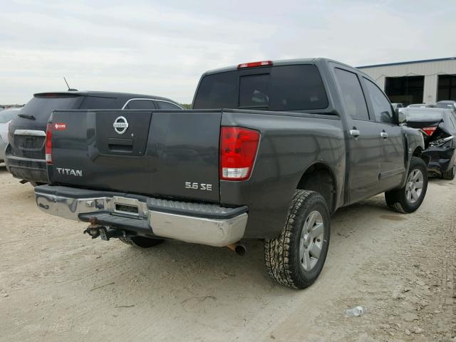 1N6AA07B54N578352 - 2004 NISSAN TITAN XE GRAY photo 4