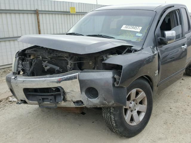 1N6AA07B54N578352 - 2004 NISSAN TITAN XE GRAY photo 9