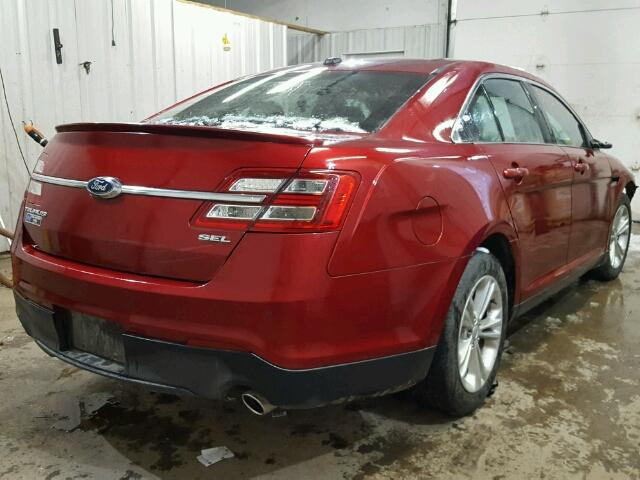 1FAHP2E85FG166559 - 2015 FORD TAURUS SEL BURGUNDY photo 4