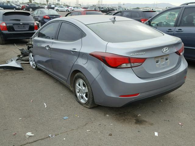 KMHDH4AE2EU157472 - 2014 HYUNDAI ELANTRA SE SILVER photo 3