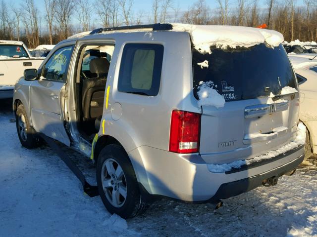 5FNYF4H58BB022311 - 2011 HONDA PILOT EXL WHITE photo 3